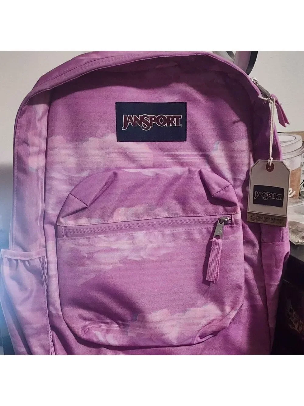 Brand New   Jansport Crosstown STATIC ROSE Bookbag